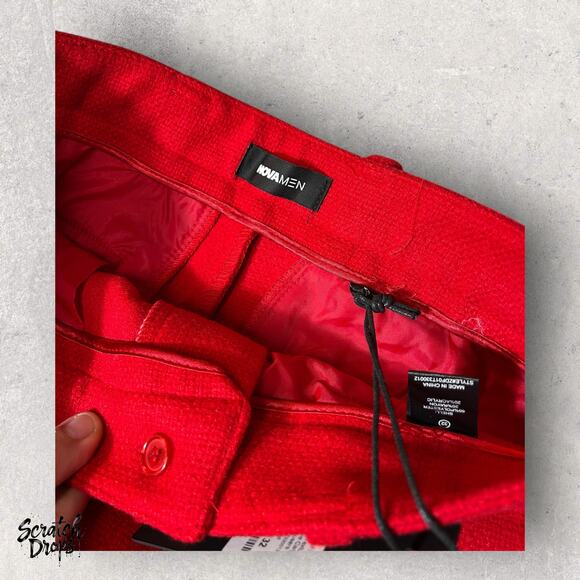 Women's Red Cargo Pants Size 32 NWT Stylish Durable Fashionable Casual Stylish - Picture 3 of 4